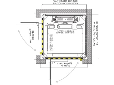 Kabinli - Teleskopik Kapalı Tip Engelli Platformu