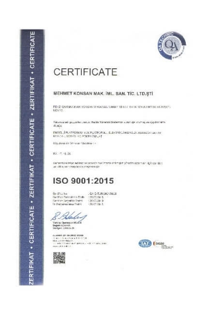 Kalite - Certificate