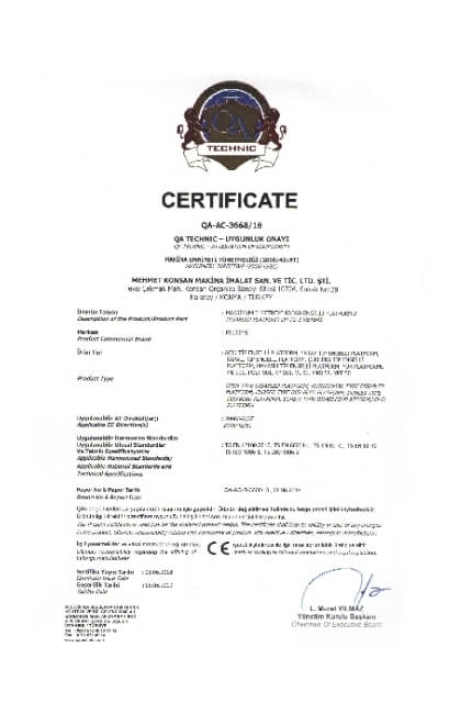 Kalite - Certificate